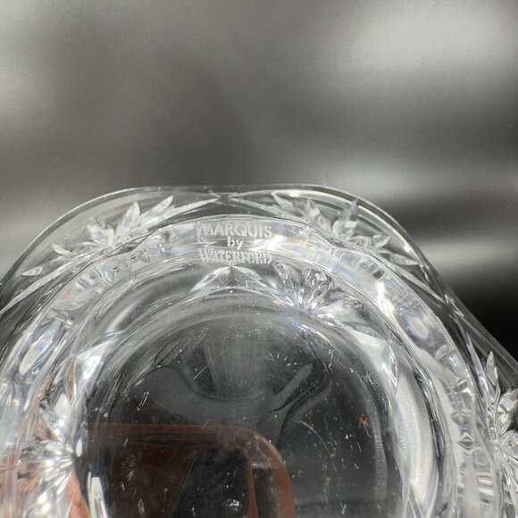 Marquis Waterford Honor Clear Glass Crystal Bowl Dish Heavy Marked On Bottom - Picture 6 of 15